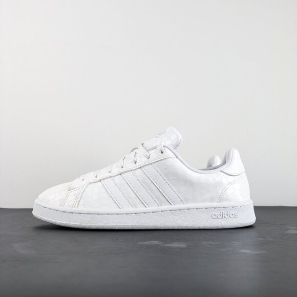 Sz.10 Adidas Court Haven White (Alligator Skin) Women's Sneakers - Picture 6 of 9